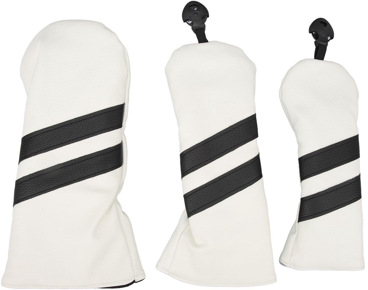 Dailygoods- Golfclub Headcovers 3-Pack - PU Bescherming - Roteerbaar Label - Lichtgewicht - Gebruiksvriendelijk Ontwerp - Duurzaam Materiaal - Clubhoes