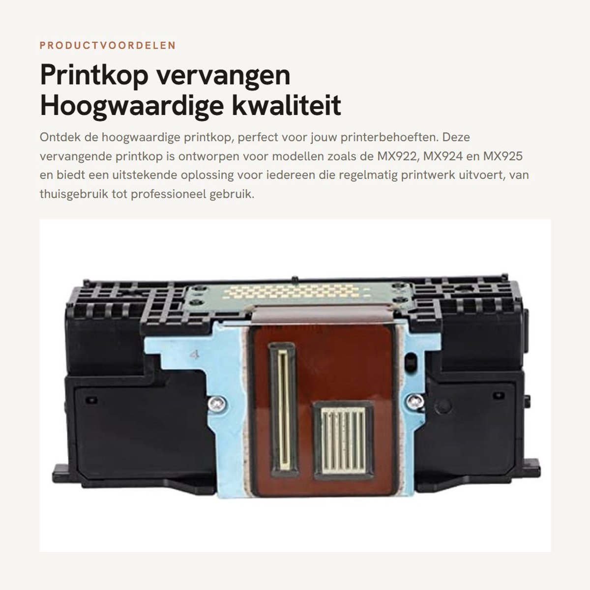 Dailygoods- Printkop Vervanging - Compatibel met MX922/MX924/MX925 - Geschikt voor IX6840/IX6850 - Hoogwaardig ABS-materiaal - Beschermende Behuizing - Efficiënte Impressie - Printerkop