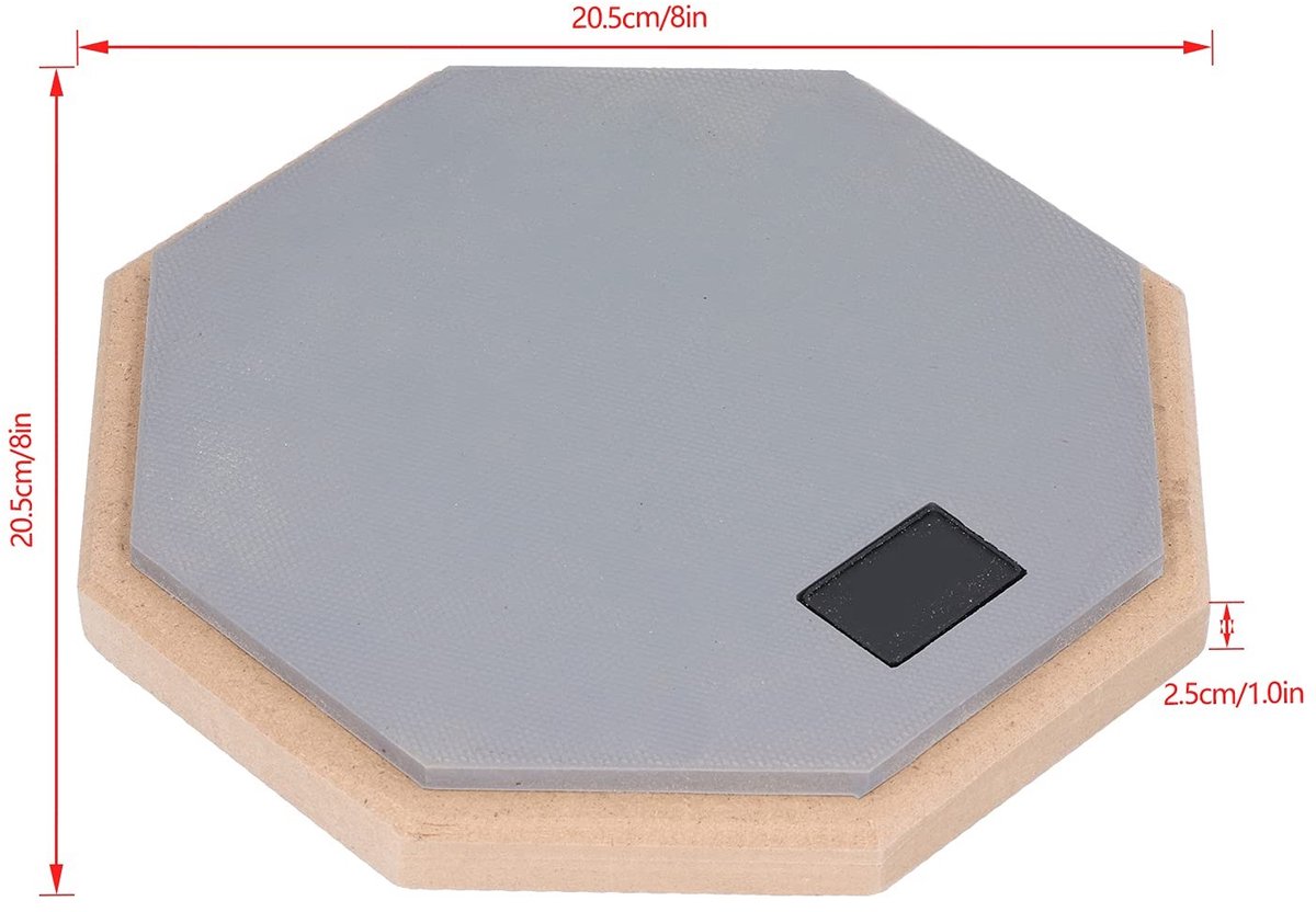 Dailygoods- Drum Pad 8 Inch - Professioneel Oefenpad - Schokbestendig - Antislip - Houten/Rubber - Slijtvast en Milieuvriendelijk