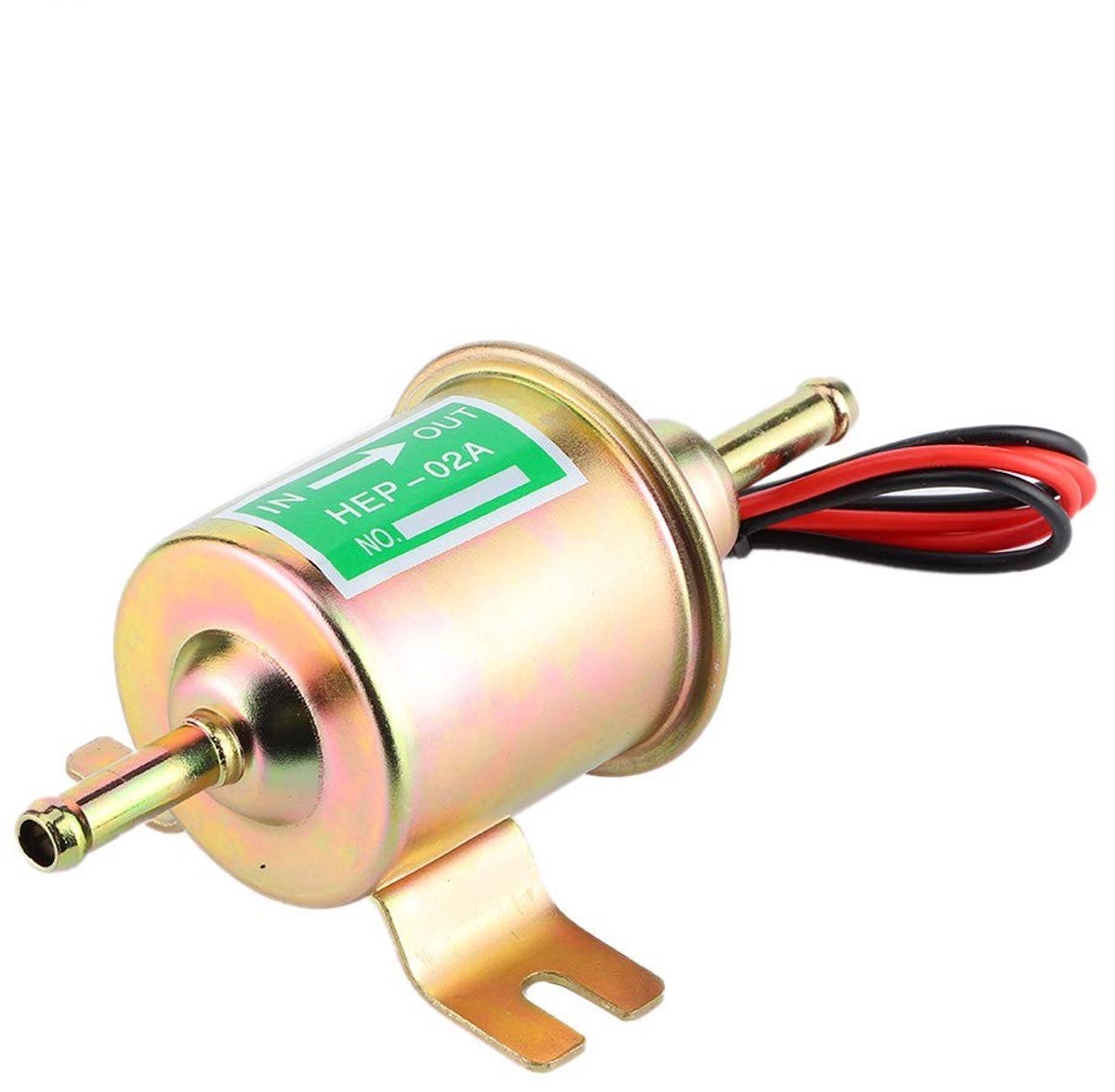 Dailygoods- Brandstofpomp Elektrisch 12V - Lagedruk 3-6 PSI - Geschikt voor Auto/Vrachtwagen/Boot - Debiet 80-100 l/u - Corrosiebestendig Aluminium/Koper - Betrouwbaar in Gebruik - Brandstofpompje