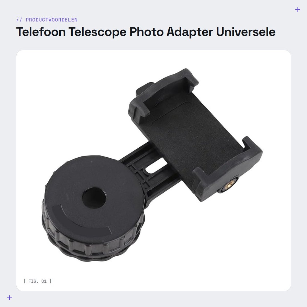 Dailygoods - Telefoon Telescope Photo Adapter - Universele Telefoonhouder - Voor Smartphone en Telescoop - Geschikt voor Microscoop - Duurzaam en Veil...