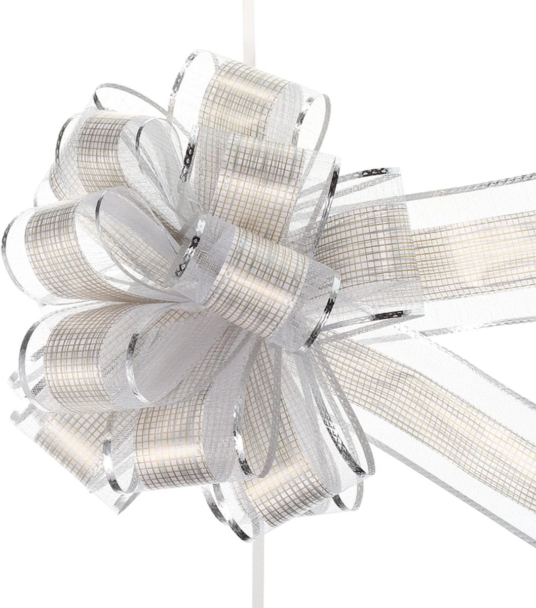 Dailygoods- Trekstrikken 10 stuks - Extra grote 17,5 cm - Organza-lint - Geschenken - Bruiloften - Verjaardagsdecoraties - Luxe uitstraling - Geschenkstrikken