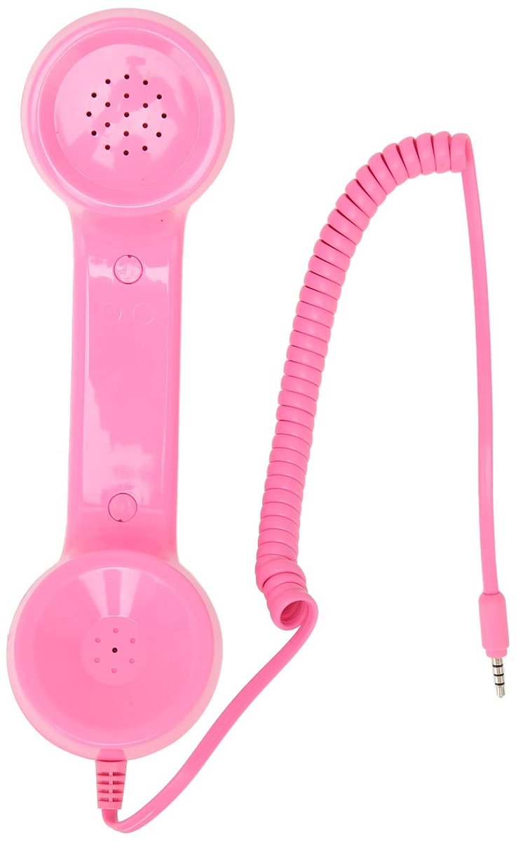 Dailygoods- Telefoonhoorn Retro - Volumeregeling - 3,5 mm Aansluiting - Geschikt voor Smartphones/Computers - ABS Materiaal - 9 Voet Kabel - Telefoonontvanger