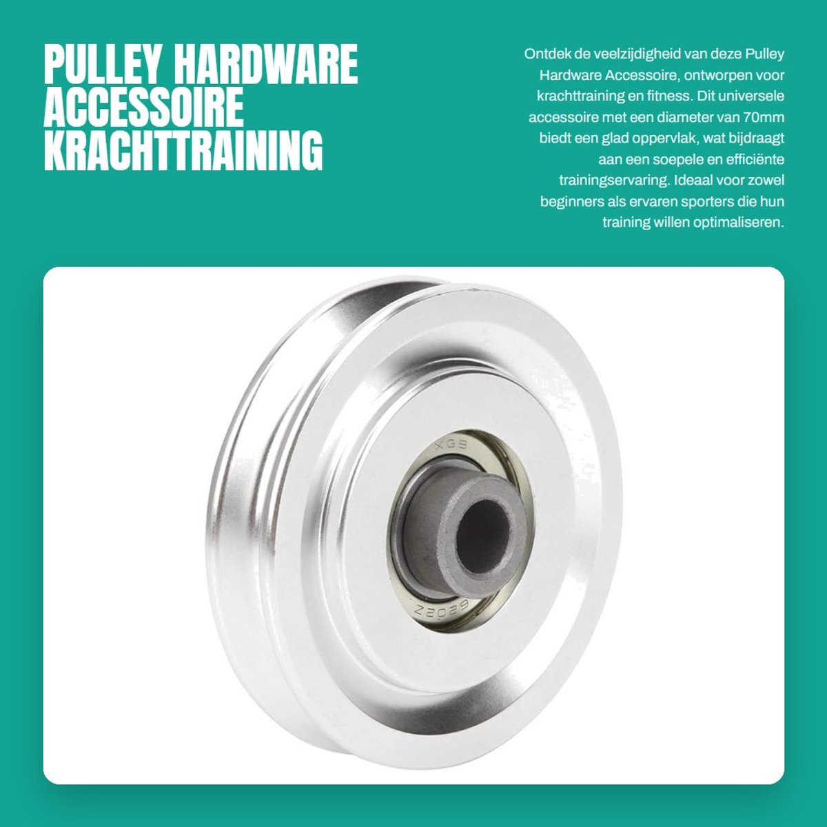 Dailygoods- Pulley Universeel - Pulley Hardware Accessoire - Krachttraining - Glad Oppervlak - 70mm Diameter - Praktisch Gebruik - Katrol