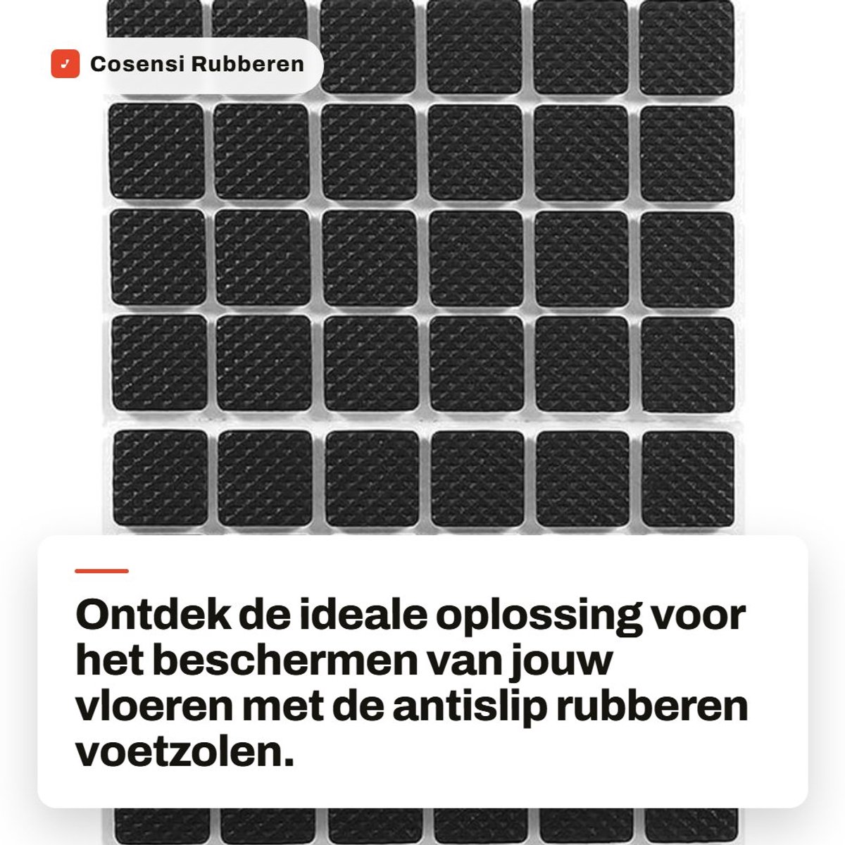 Dailygoods- Voetzolen Antislip - Rubberen Inlegzolen - Vloerbescherming - 2 Stuks - 9.8x15cm - Zwart - Meubelbescherming