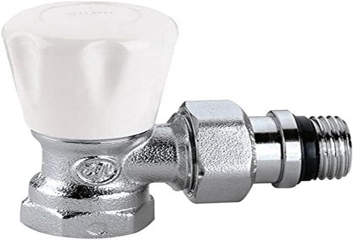Radiatorkraan Hoek - Ventiel Afsluiter - Verwarming Installeren - Handbediend IJzer - 3/8 Inch - Metaal