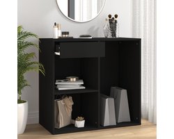 QIN® Platenspeler Kast - Platenspeler Meubel - Ip Kast - Zwart - 40cm x 80cm x 75cm