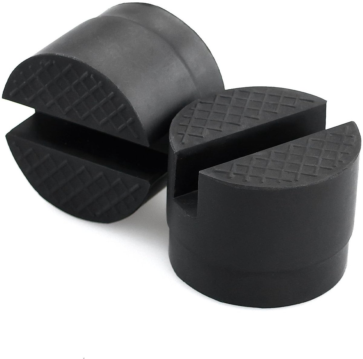 Dailygoods- Jacking Puck - 2 Stuks - Rubber Ondersteuningsblokken - Antislip Ontwerp - Werkplaatsbescherming - Diameter 48 mm - Steunblokken