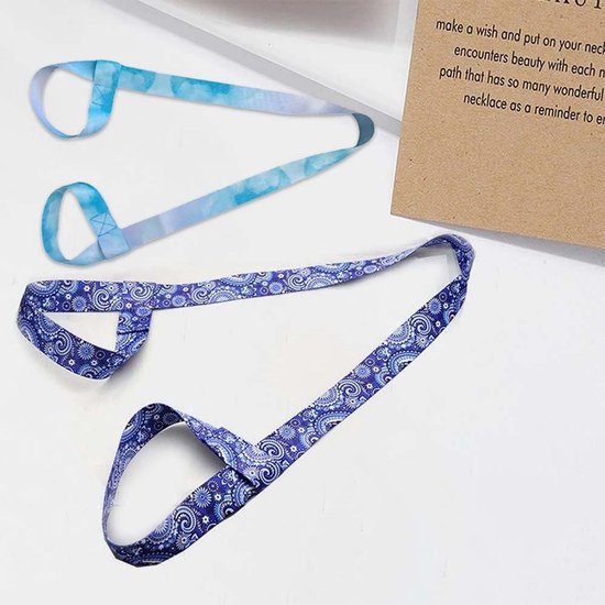 Yogamat Riem - Draagband Elastisch - Yoga Oefenen - Met Opberglus - 2 Stuks 150cm - Meerkleurig van Yogamat — afbeelding 5