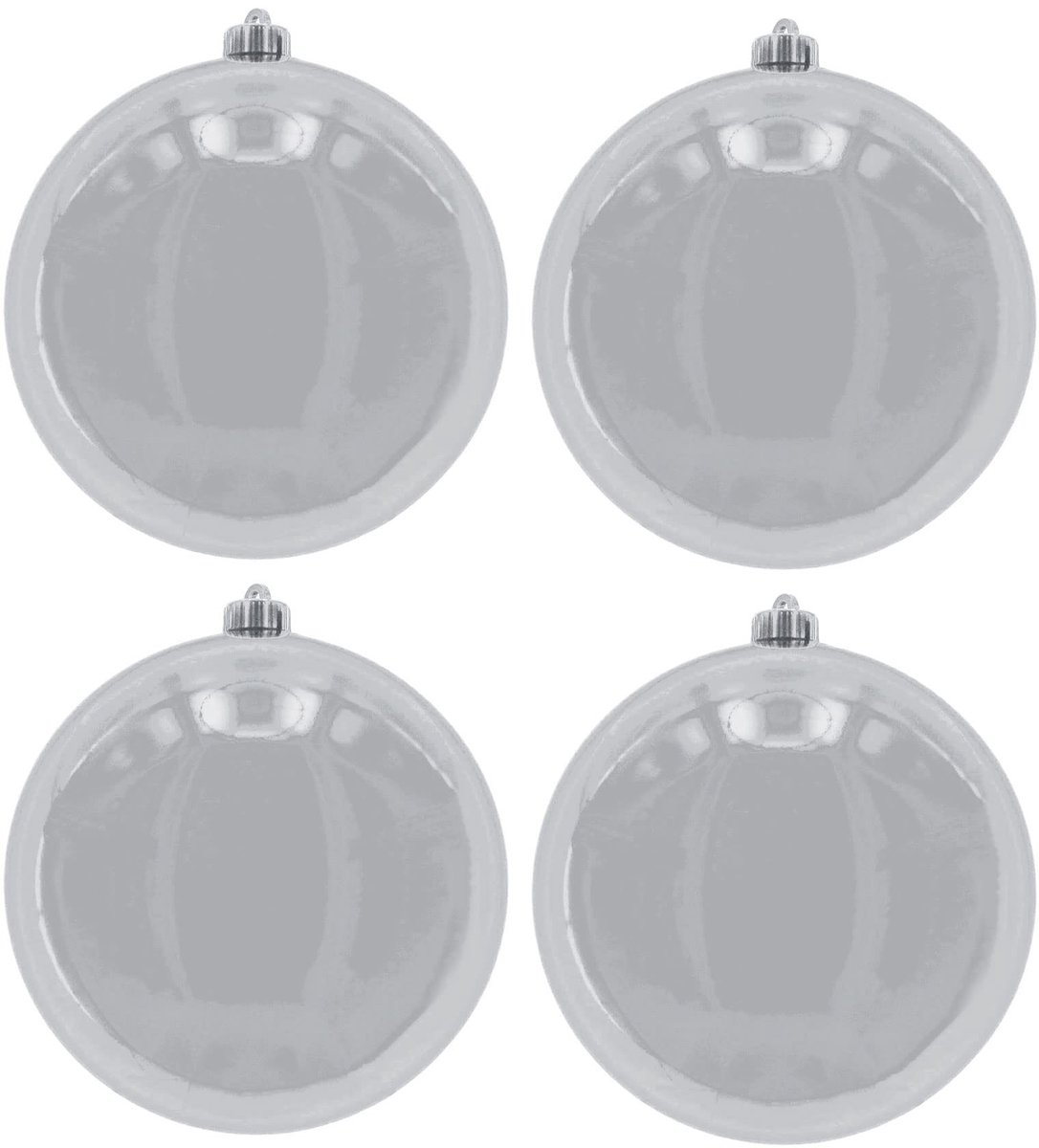 Dailygoods- Kerstballen XXL - Vorstbestendig - Weerbestendig - Glanzend - Buiten - Ø 12 cm, 4 stuks - Kerstdecoratie