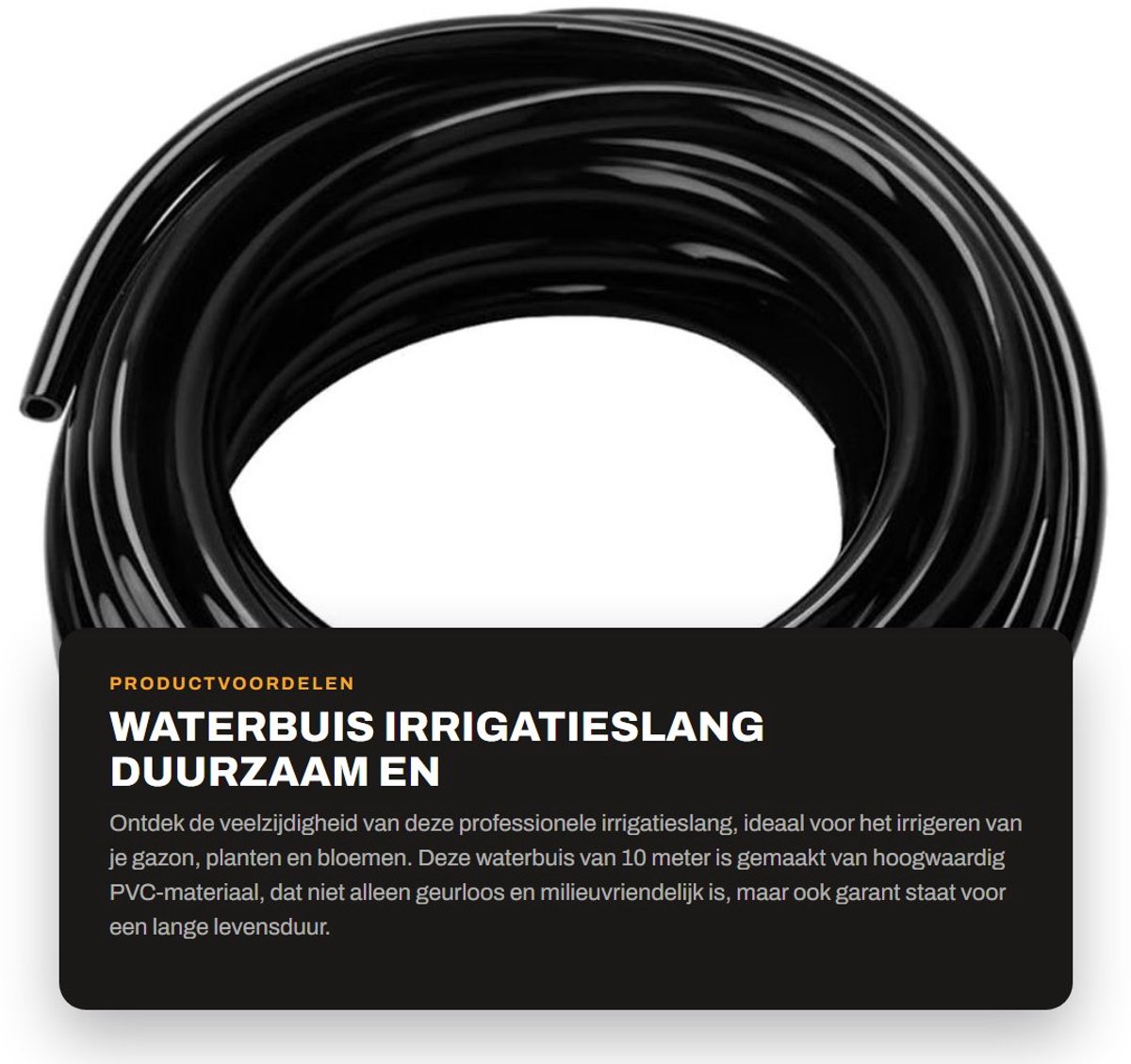 Dailygoods- Irrigatieslang 10M - Professioneel - Multifunctioneel - PVC - Duurzaam - Anti-aging - Voor tuinirrigatie - Tuinslang