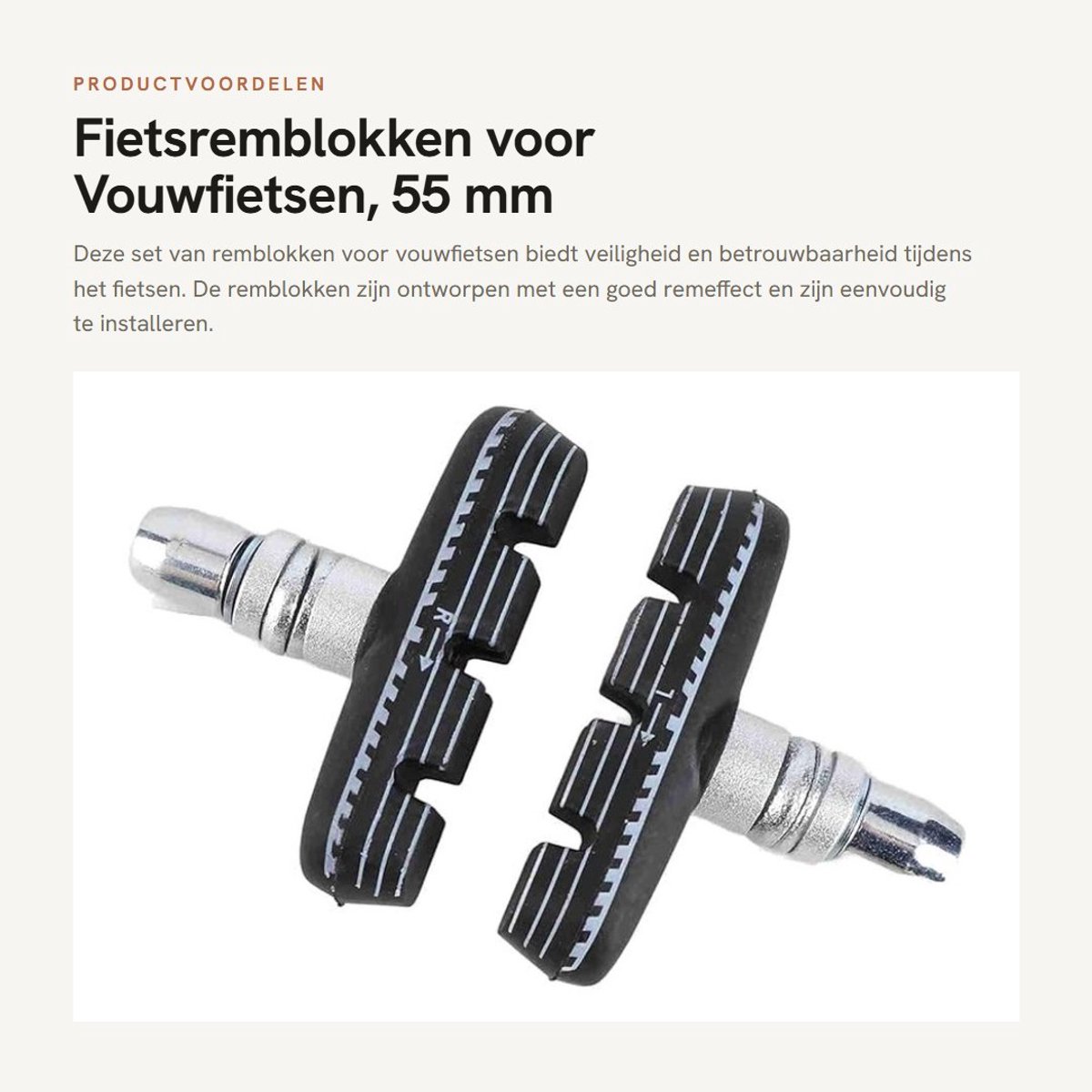 Dailygoods- Remblokken Veilig en Betrouwbaar - Fietsremmen - Vouwfiets Remblokken - Rubberen Blokken - Dikker Rubber - Langdurig Gebruik - Fietsrem