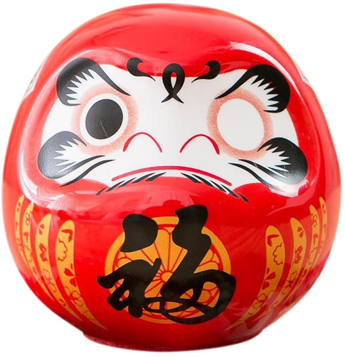 Dailygoods- Geluksbeeld Miniatuur - Japanse Keramiek - Porselein - Decoratie - Tuin - Interieur - Beeldje