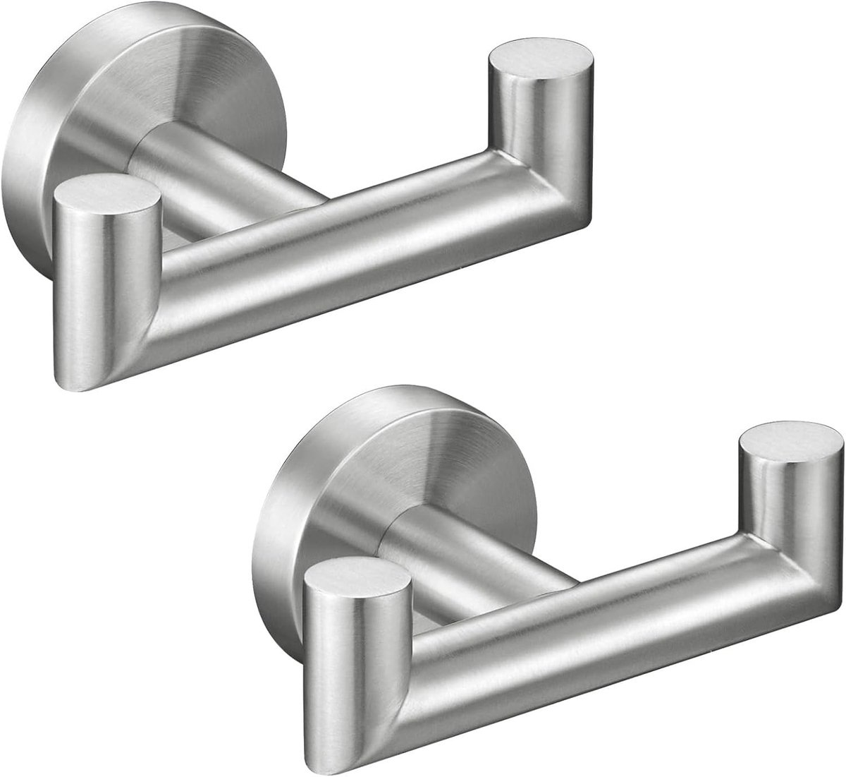 Dailygoods- Handdoekhaken 2 Stuks - Roestvrij Staal SUS304 - Wandhouder - Mat Zwart-Goud - Schroefmontage - Eenvoudig te Installeren - Wandhaken