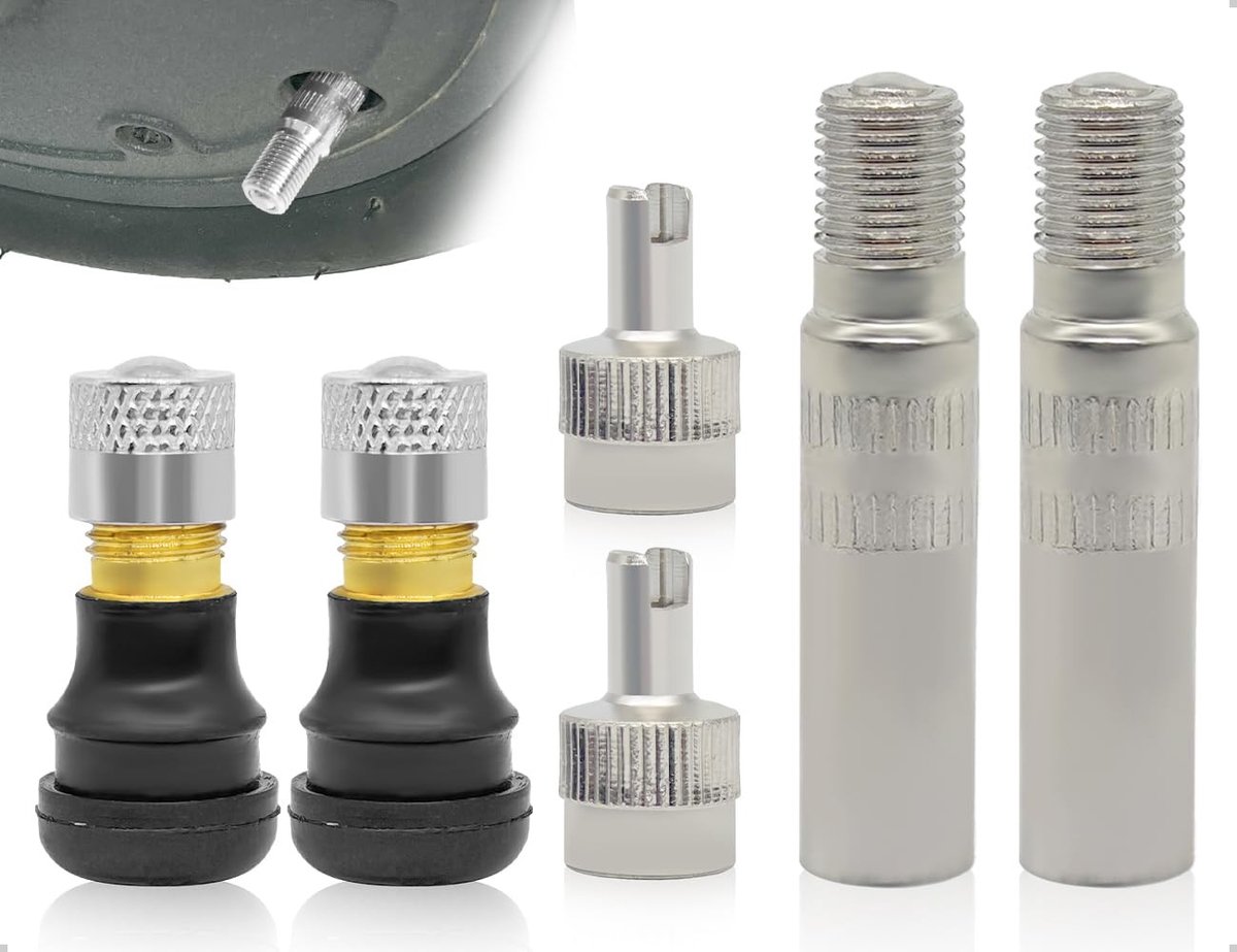 Dailygoods - Tubeless ventielset - Ventielverlengingsadapter - Duurzaam en betrouwbaar - Compatibel met elektrische scooters - Ideaal voor Ninebot Bal...