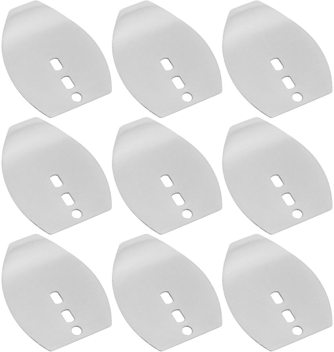 Dailygoods- Chatterbait Blades 50 Stuks - Roestvrij Staal - Grootte 36x28,5mm - Spinner Blades - Multifunctionele Visaccessoires - Verbeterde Aasprestaties - Spinnerbait