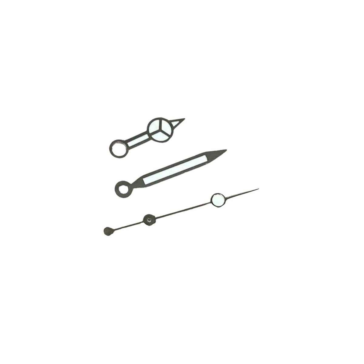 Dailygoods- Horloge Handen Lichtgevend - Vervangingsset 3 Pins - NH35/NH36 Compatibel - Goud/Rose Goud/Zilver - 8 mm x 12 mm x 12,5 mm - Eenvoudig te installeren - Horloge Wijzers