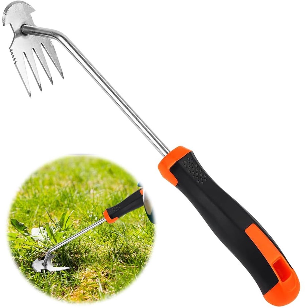 Dailygoods- Onkruidverwijderaar Duurzaam - Handonkruidsteker - Roestvrij Staal - Tuingereedschap - Klauwvormige Tang - Eenvoudig in Gebruik - Onkruidsteker