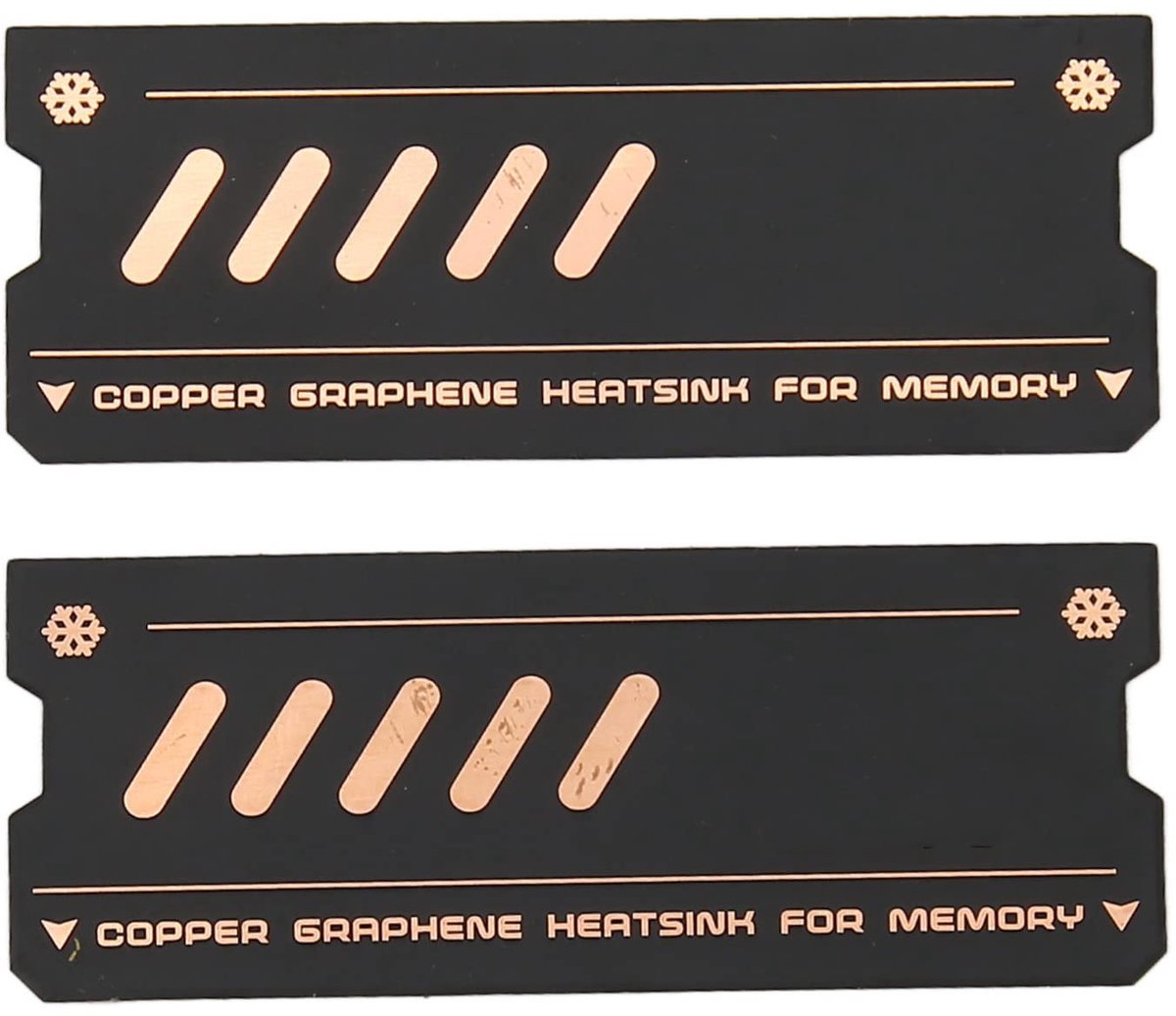 Dailygoods- Geheugenkoeler - Geleidingsplaat - Koeling - Geschikt voor M.2 Slot - Koper/Graphene - 2 Stuks - Eenvoudig te gebruiken