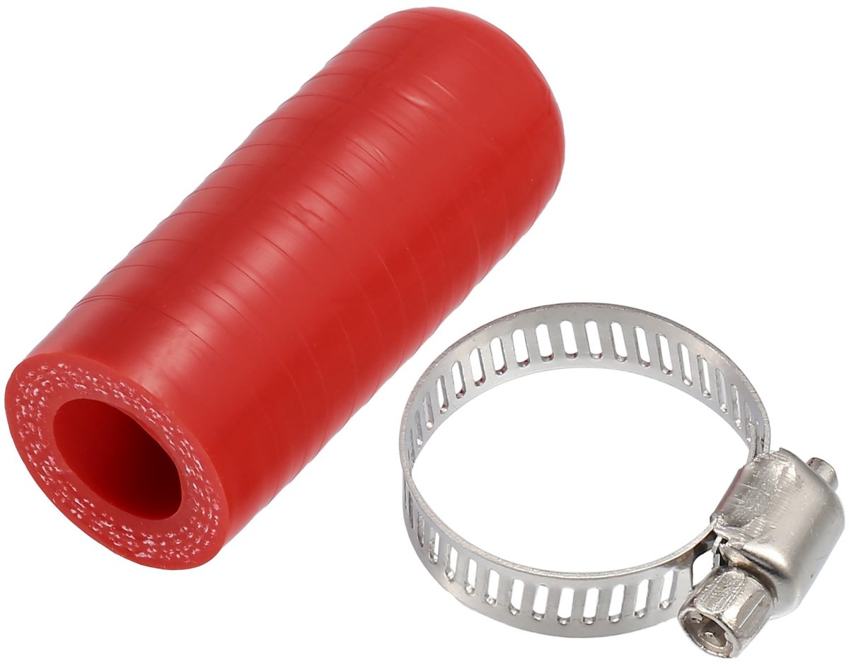 Dailygoods- Koelvloeistofdop Universele Pasvorm - Silicone - 0.71" Binnendiameter - 1 Set - Rood - Schokbestendig tot 200°C
