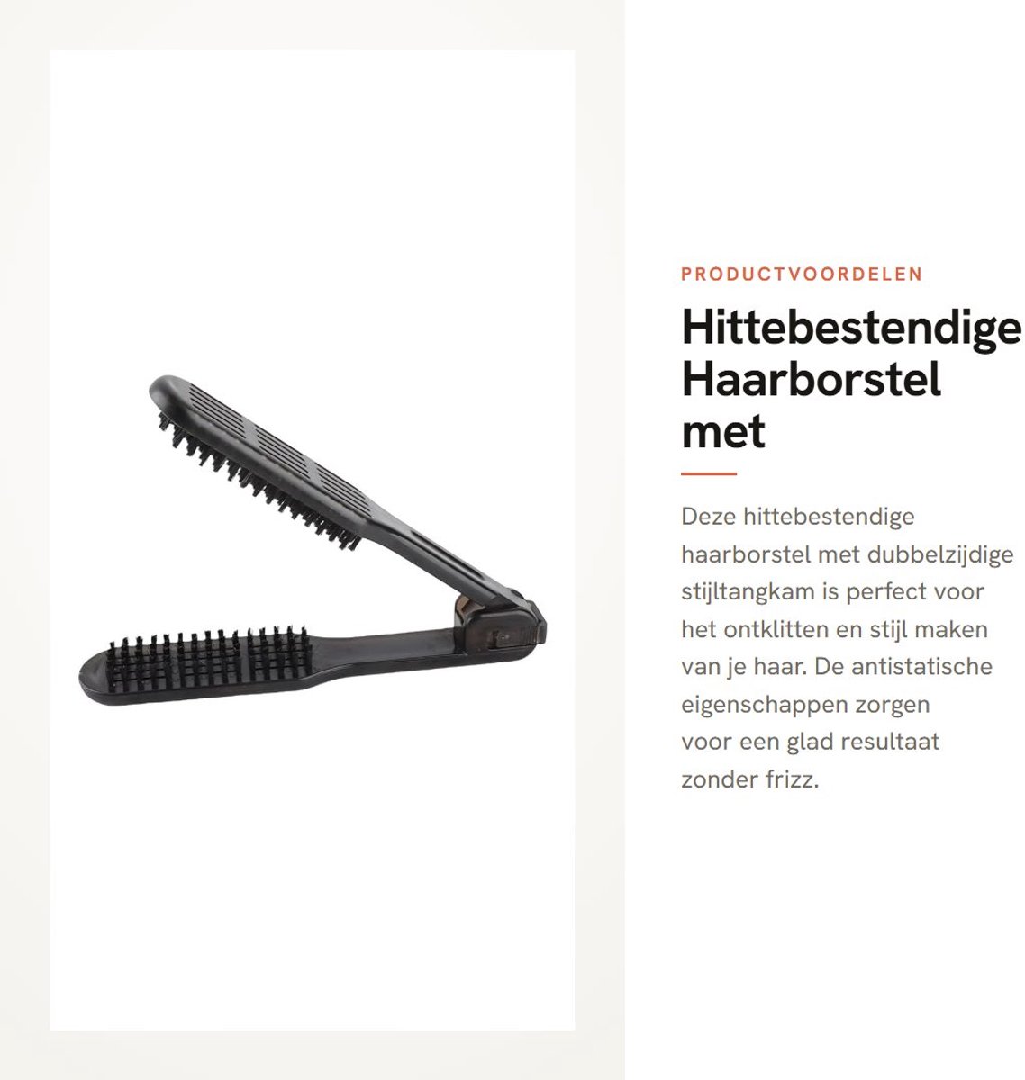 Dailygoods - Hittebestendige Haarborstel met Stijltangkam