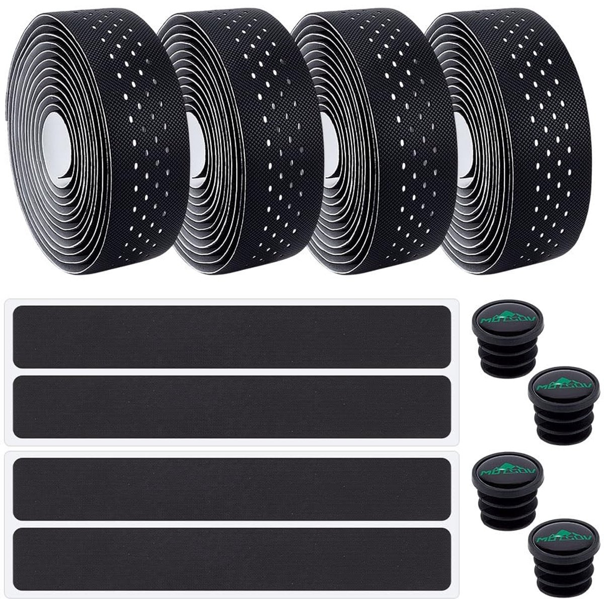 Dailygoods- Plakband Zwart - Plakbandhouder - Plakband Rollen - Fietsaccessoires - Ademend Ontwerp - Schokabsorberend Materiaal - Fietsstuurtape