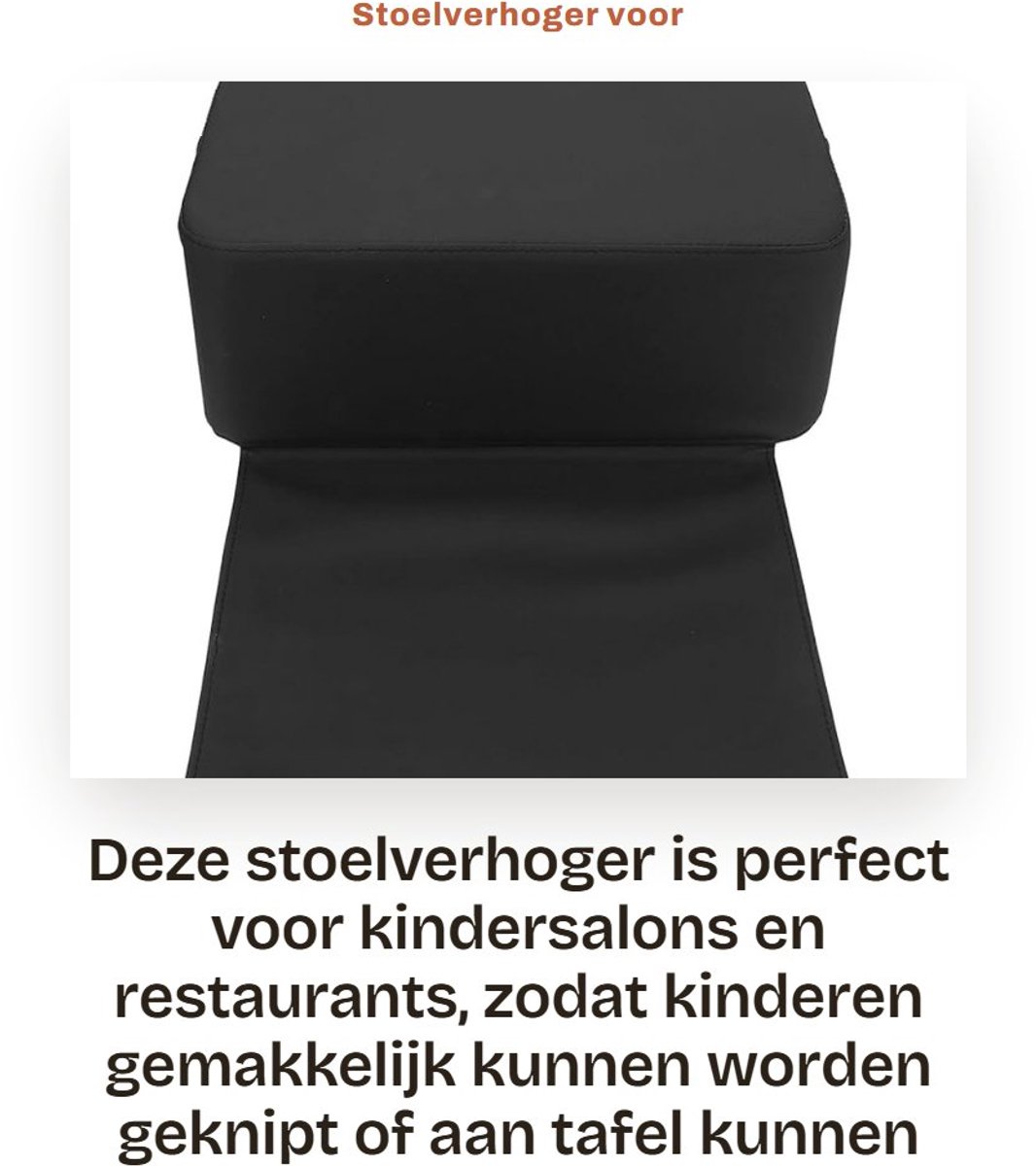 Dailygoods- Stoelverhoger Waterdicht PU - Stoelverhoger voor Kinderen - Meubelverhoger - Zitverhoger Auto - Verhogingskussen - Geschikt voor Salon en Thuis