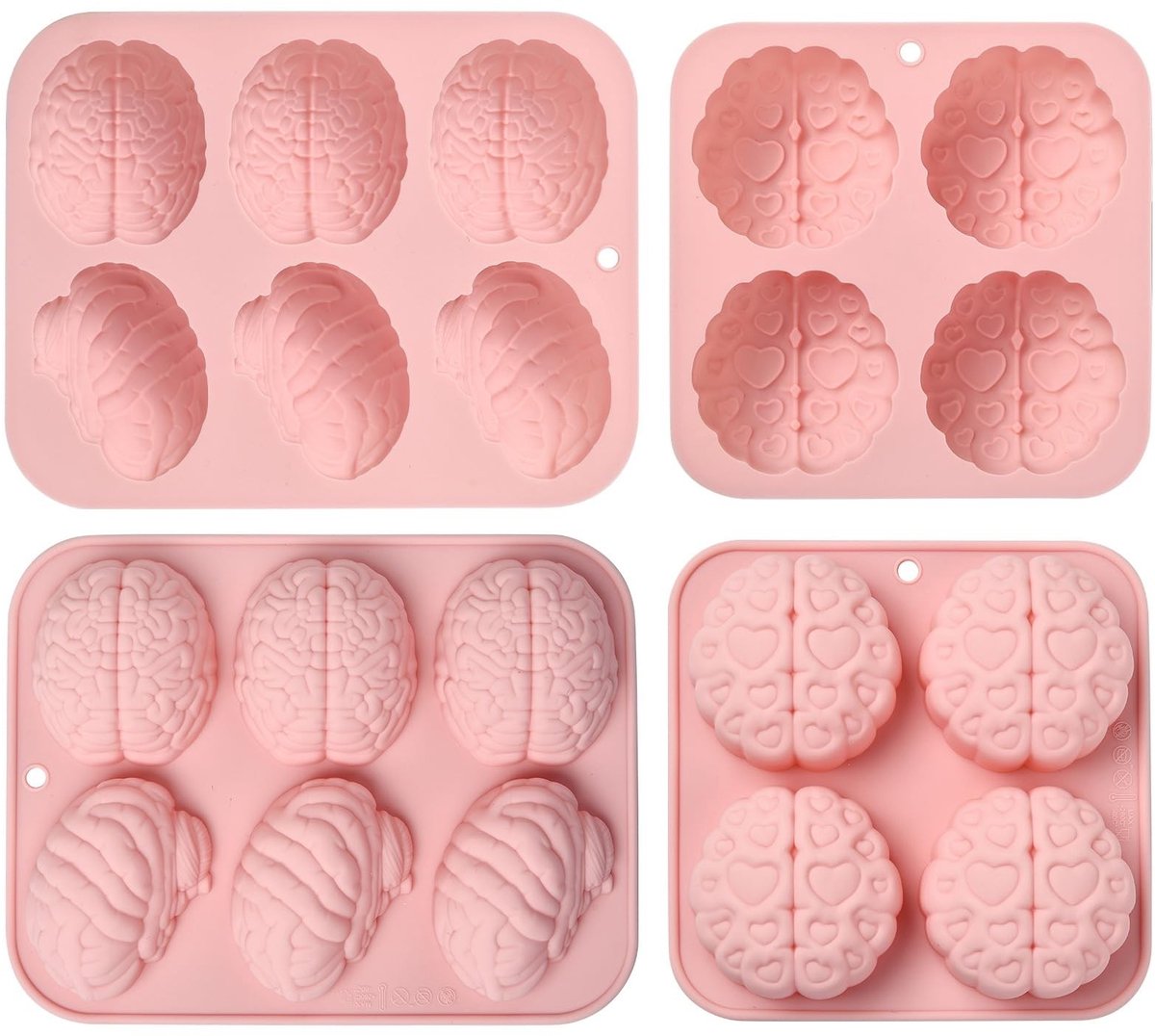 Dailygoods- Siliconen Mallen Menselijk Orgel - 2 Stuks - Hittebestendig - Voor Bakken - Chocoladevormen - Herbruikbaar - Veilig voor Oven en Vriezer - Bakvorm