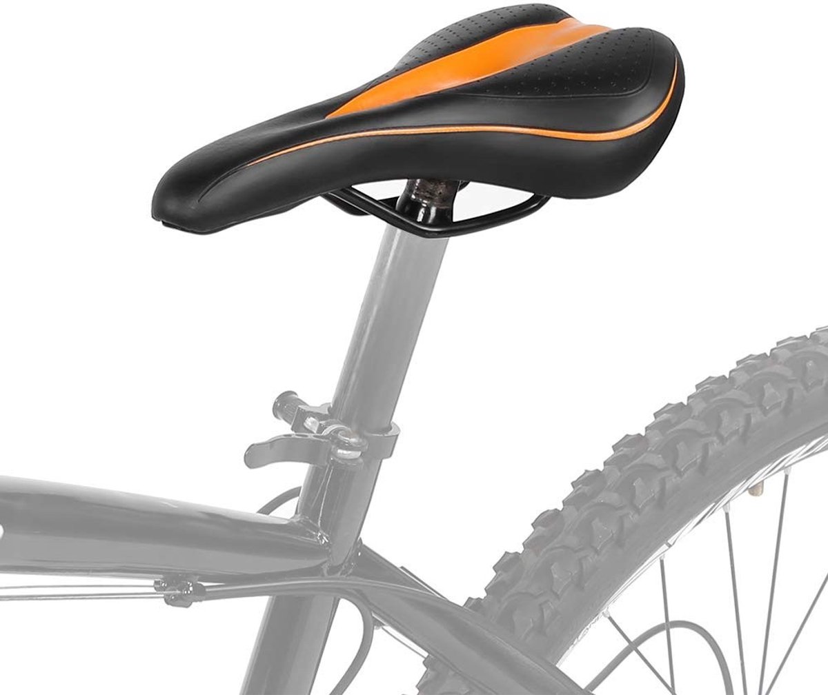 Dailygoods- Fietszadel Waterdicht - Comfortabel/Ergonomisch - Stevig Stalen Frame - Veilig Bevestigd - Geschikt voor Mountainbike - Minimaliseert Wrijving - Fietsstoel
