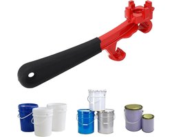 3-in-1 Emmer Opener - Trommeldeksel Verwijderaar - Vaten Openen - Antislip Rubberen Handvat - 245 mm - Wit