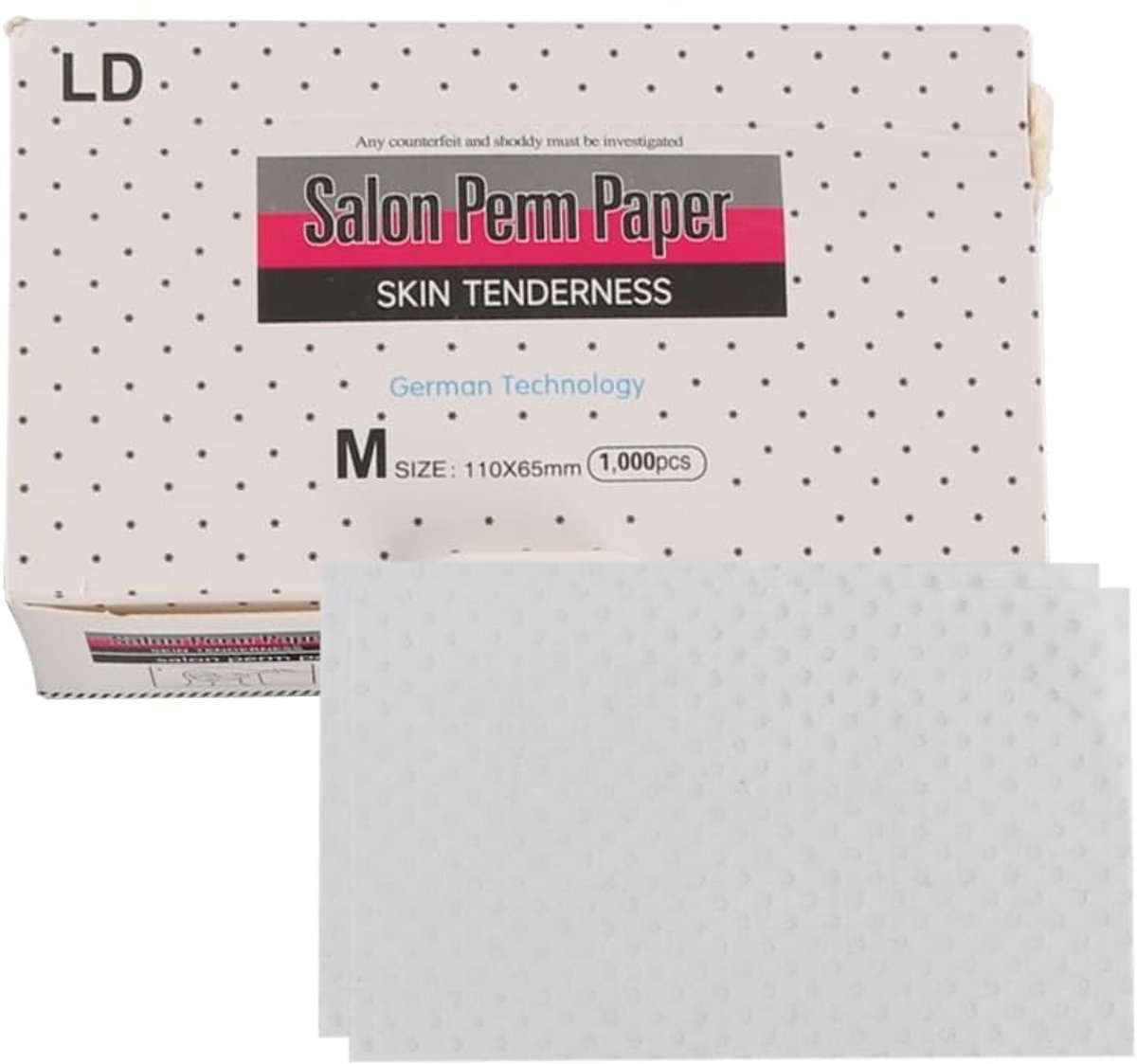 Dailygoods- Haarpapier 1000 Vellen - Professioneel Permanentpapier - Ademend Kantpermanentpapier - Sterke Permeabiliteit - Gelijkmatige Verdeling - Bescherming Tegen Hitteschade