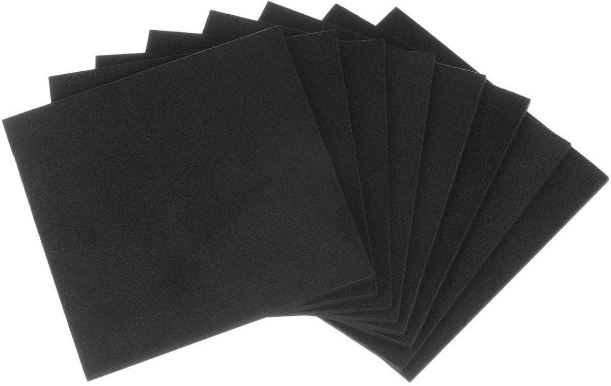 Schuimvulling - EVA platen - Bescherming Meubels - Antislip Trillingsbestendig - 10 cm vierkant - Zwart