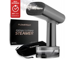 FLOWSTEAM® Luxe Kledingstomer - Handstomer & Reisstomer - Stoomapparaat Kleding - 25 Min Stomen - Matte Gray Edition