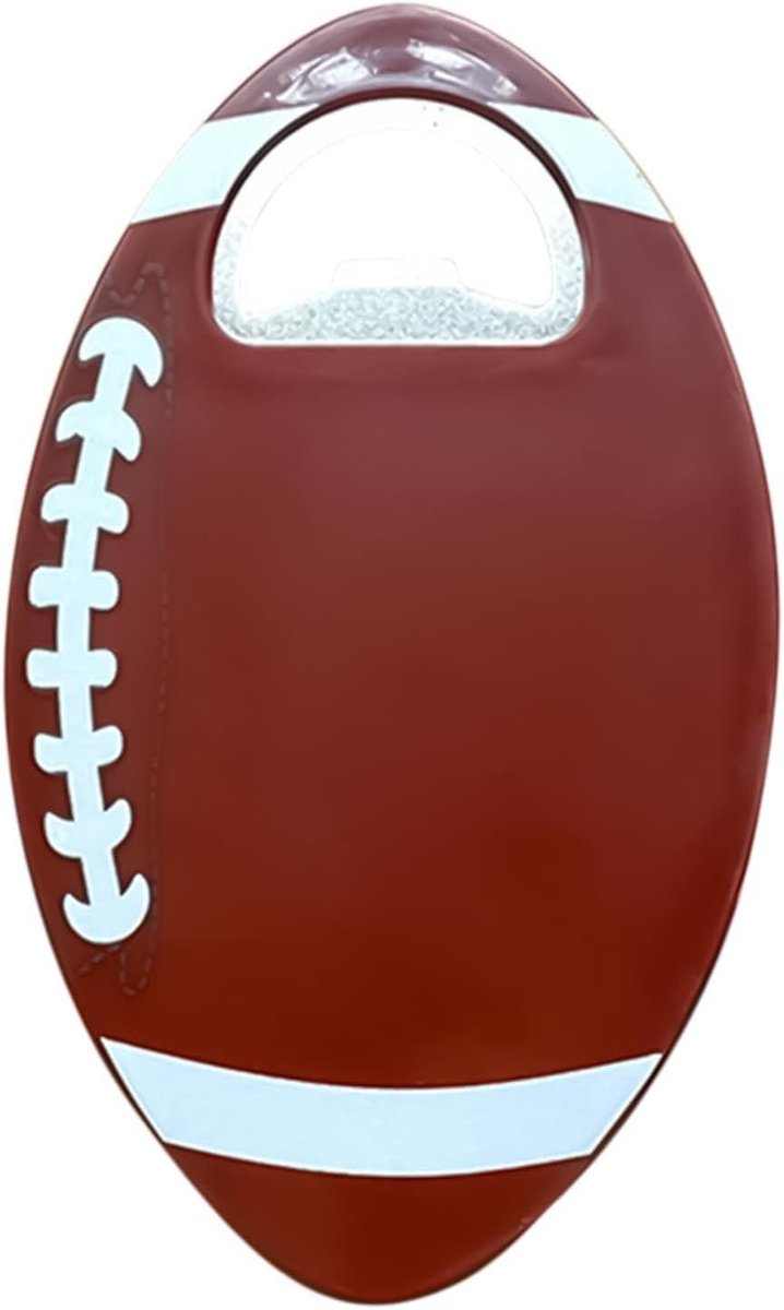 Voetbal Flesopener - Drankopener Grappig - Bier Flessen Openen - Voetbal Vorm - 12.5 x 7.5 cm - Roodachtig