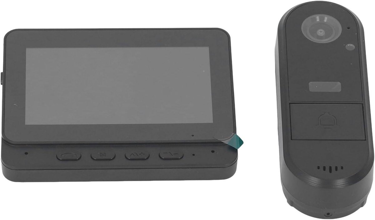 Draadloze Videodeurbel - Video Intercom - Veiligheid Thuis - 170 Graden Kijkhoek - 43 inch Scherm - Zwart