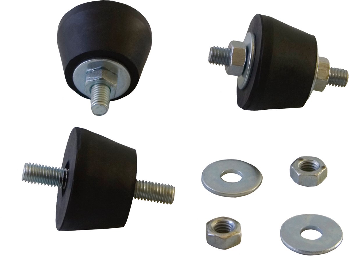 Trillingsdemper - Canalit - H= 26mm - M8 - 19 tot 90 KG - Verpakking 4 stuks