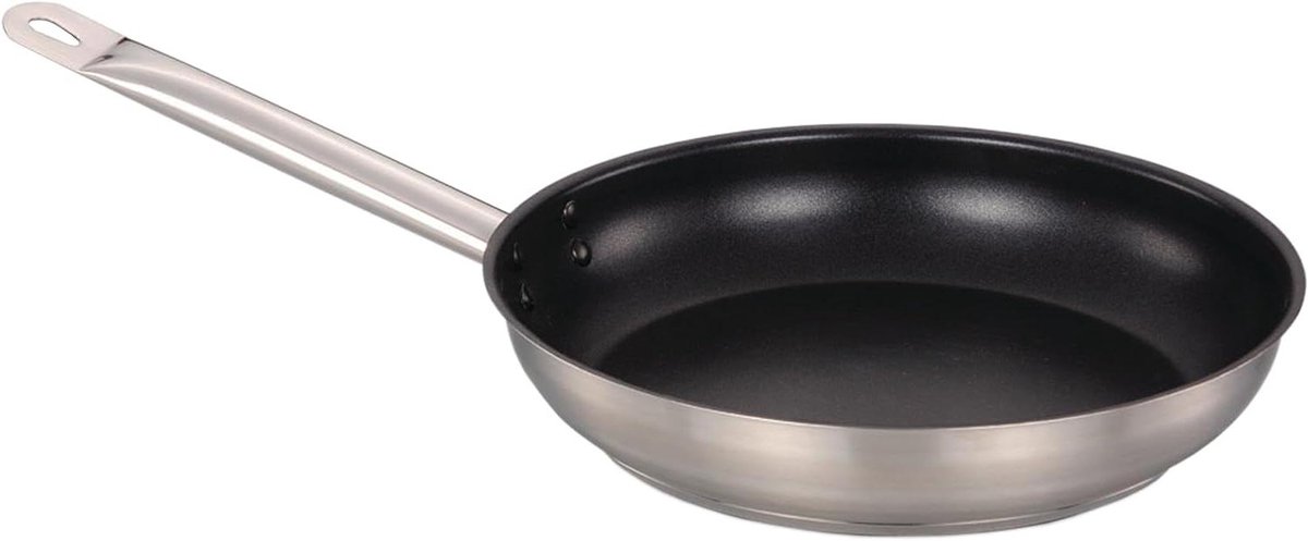 Koekenpan - Koekenpan met anti-aanbaklaag - Dagelijks koken - Efficiënte warmtegeleiding - 20 cm - Zilver