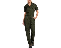 WORK IDEA Dames Werkoverall Heavy Duty met Meerdere Zakken – Duurzame Werkkleding XL