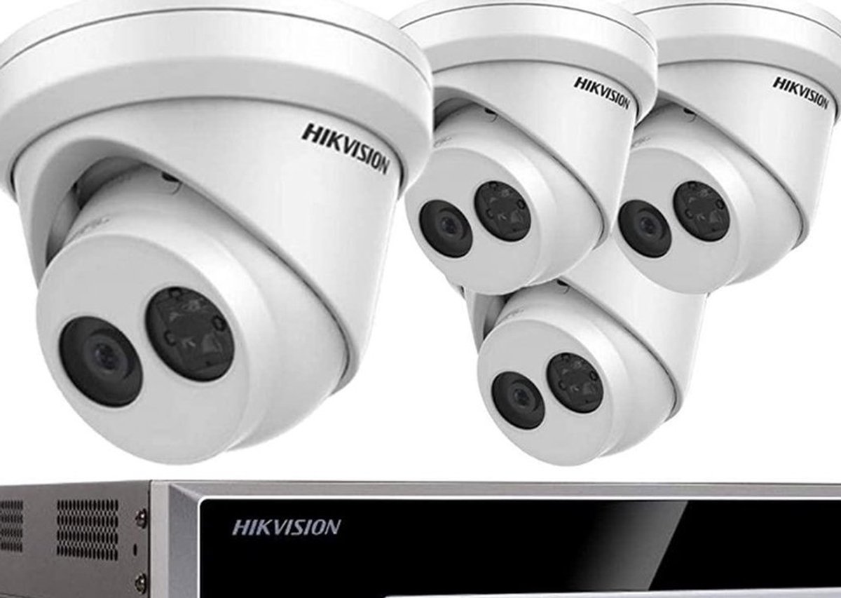 HIKVISION 8MP SYSTEM 8CH CHANNEL NVR 4K UHD IP POE 8 MP MEGAPIXEL CCTV 4X 2.8MM TURRET CAMERA NETWORK KIT Buiten Nachtvisie (Met 2TB HDD) – foto 2