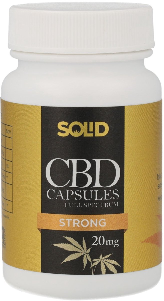 Solid CBD Capsules Full Spectrum 20mg - 30 stuks (600mg CBD totaal)
