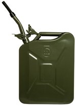 20L Metalen Jerrycan met Schenktuit - Opslag van Benzine, Diesel - 0,8mm Staal - UN-gecertificeerd