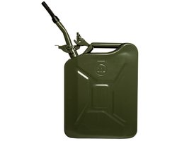20L Metalen Jerrycan met Schenktuit - Opslag van Benzine, Diesel - 0,8mm Staal - UN-gecertificeerd