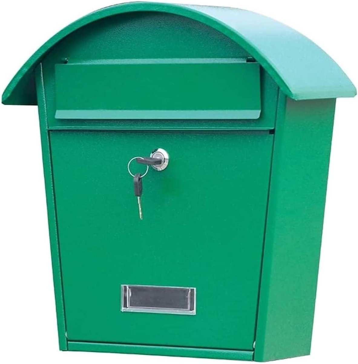Wandbrievenbus Pakketbrievenbus - Afsluitbare brievenbus buiten - Post Ontvangen - Gegalvaniseerd Staal - 25x11x38cm - Groen