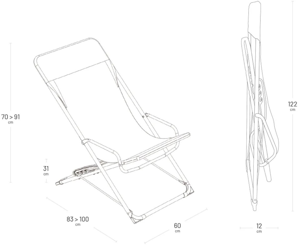 Lafuma Transaswing Lounge - Camping Chair - Rocking - Adjustable