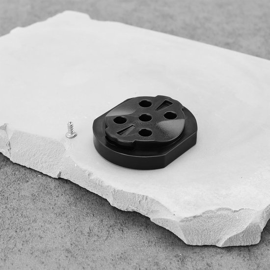 2 sets fietscomputerbeugels, reparatieonderdelen, vaste basis, stopwatchbeugel, vaste mannelijke zadelbevestigingsbasis, geschikt voor Garmin, zwart(1) — afbeelding 2