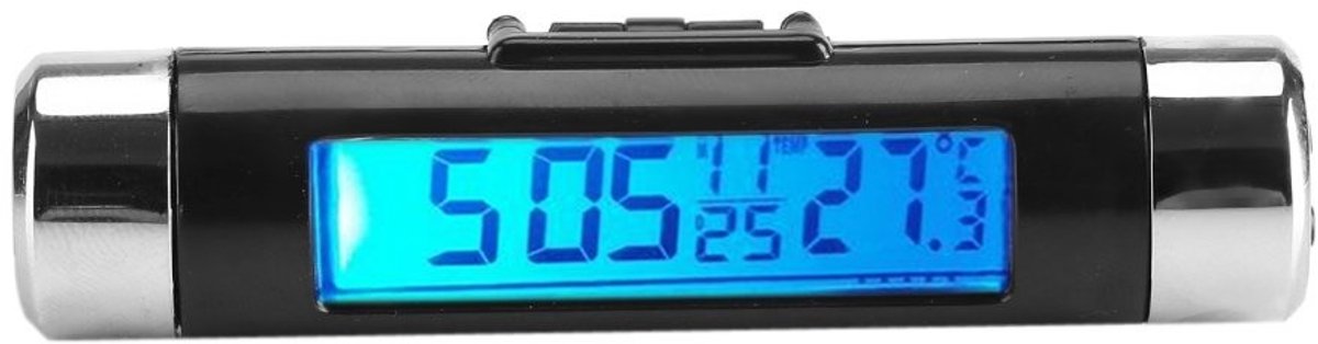 aladdien - Autoklokthermometer - Digitale thermometer - Achtergrondverlichting - Blauw - Voertuig thermometer - Nauwkeurige meting - Geschikt voor a...