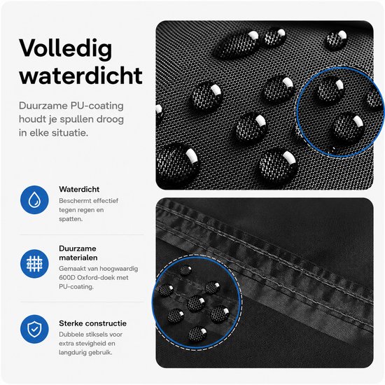 BOTC Fietshoes Universeel voor alle Fietsen - 200*85CM - Voor 1 fiets of 2 fietsen - Waterdicht Ultra Sterk Oxford - Incl. Opbergzak - Zwart van BOTC — afbeelding 5
