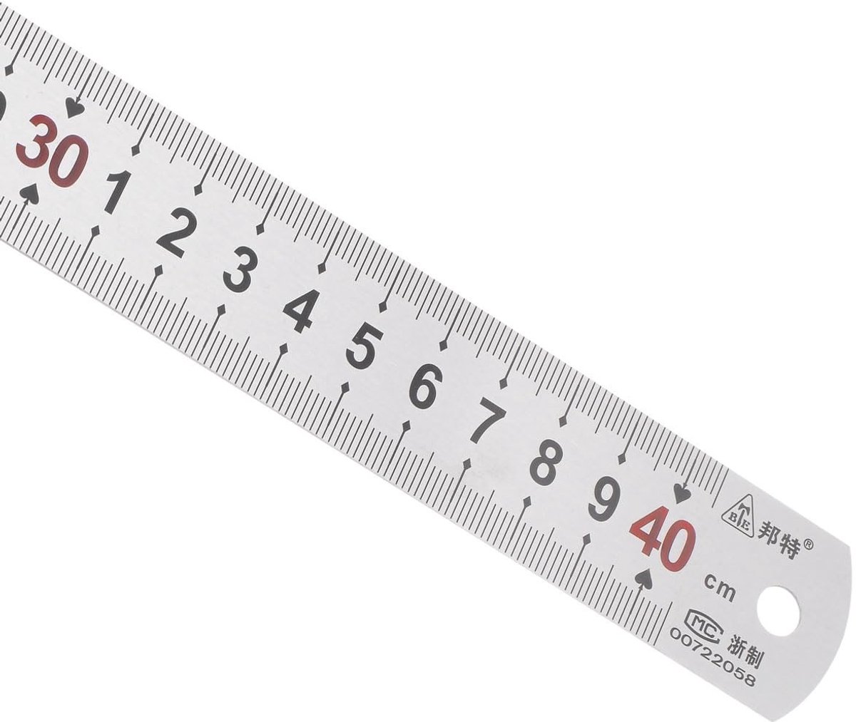 aladdien - Roestvrijstalen liniaal - 40cm - Duurzaam en stevig - 16 inch - Dubbele leesgereedschappen - Geschikt voor architectonisch ontwerp - Metr...