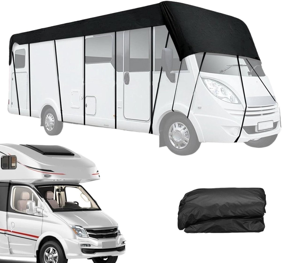 RV Dakhoes - Aanhangwagenhoes Camper - Camper Beschermen - Waterdicht Stofdicht - 6.5 x 3 Meter - Beige