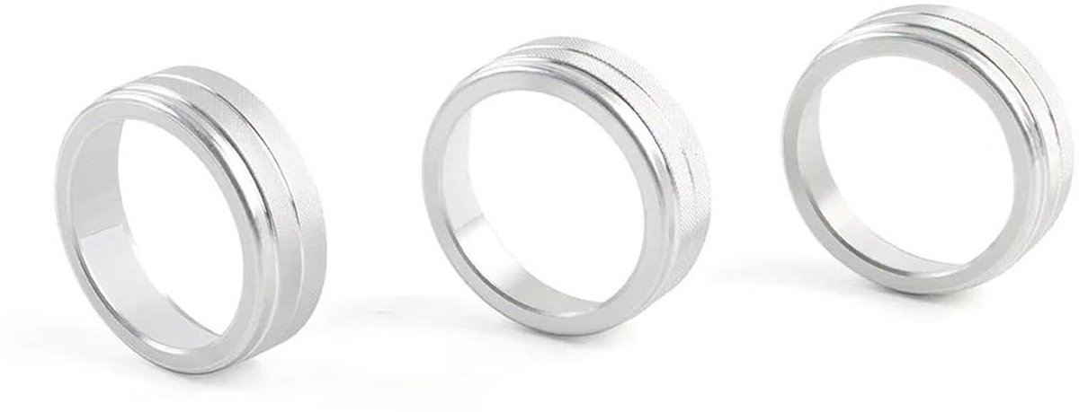 Klimaatregelpaneel Ring - Knoppen Set - Interieur Upgraden - Aluminiumlegering - 10mm - Zilver